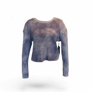 J.o & Co NWT casual normcore tie dye cropped cotton longsleeve top size medium